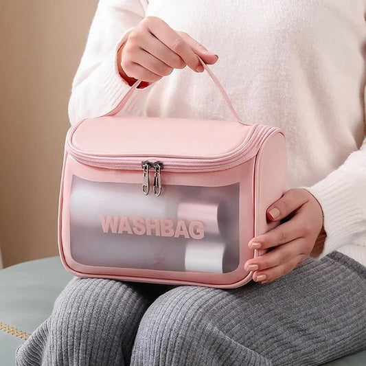 Travel Toiletries & Cosmetic Organizer Bag – Large Capacity Zipper Pouch | Multipurpose Makeup & Travel Bag for Women