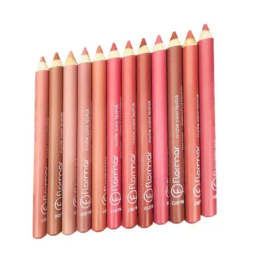 Flormar Lip Pencil Waterproof lip liner Pack of 12